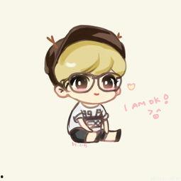 鹿晗手绘图片卡通,青春活力，创意无限